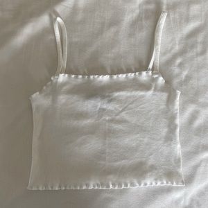 Top Shop Basic Lettuce Trim crop top